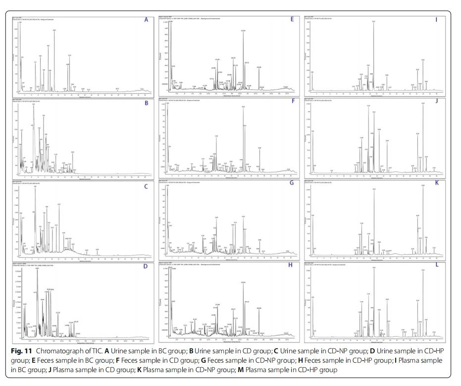 Chromatograph of TIC Chromatograph of TIC
